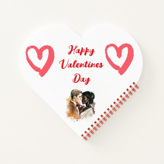 Happy Valentines Day Notebook Notizblock (Rückseite)