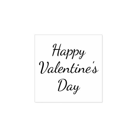 Happy Valentine's Day oder Custom Message Gummistempel (Prägung)