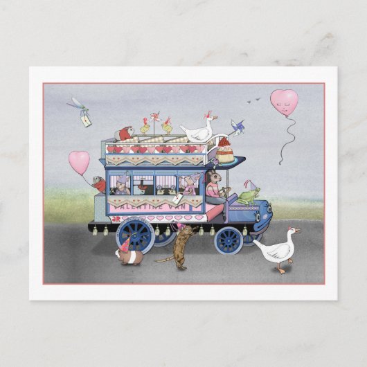 Happy Valentine's Day Omnibus Postkarte (Vorderseite)