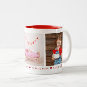 Happy Valentine's Day Opa 3 Foto Custom Zweifarbige Tasse (VorderseiteRechts)