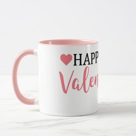 Happy Valentine's Day Orangenkaffee Tasse (Links)
