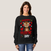 Happy Valentines Day Otter Heart Love Animal Sweatshirt (Vorne ganz)