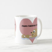 Happy Valentines Day Otter Kaffeetasse (VorderseiteRechts)
