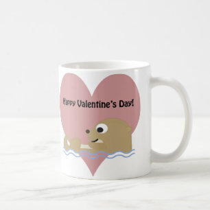 Happy Valentines Day Otter Kaffeetasse