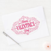 Happy Valentine's Day Oval Sticker (Umschlag)