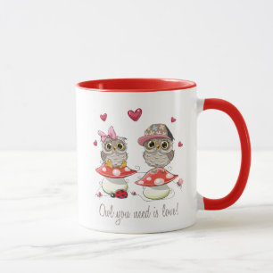 Happy Valentine's Day Owls Tasse