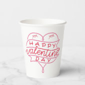 Happy Valentine's Day Paper Cups Pappbecher (Rückseite)