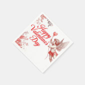 Happy Valentines Day Paper Napkin Serviette (Ecke)