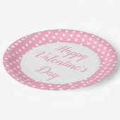 Happy Valentine's Day Paper Plate Pappteller (Schrägansicht)