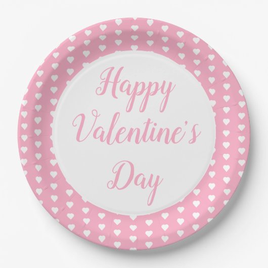 Happy Valentine's Day Paper Plate Pappteller (Vorderseite)