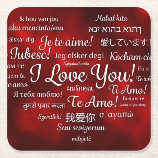 Happy Valentine's Day Paper Untersetzer (Vorderseite)