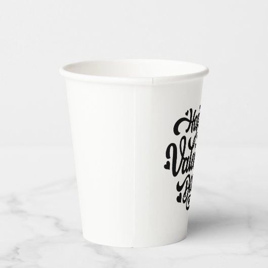 Happy Valentines Day Pappbecher (Rechts)