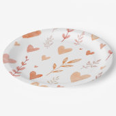 Happy Valentine's Day Pappteller (Schrägansicht)