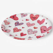 Happy Valentine's Day Pappteller (Schrägansicht)