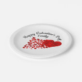 Happy Valentine's Day Pappteller (Schrägansicht)