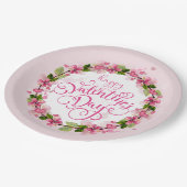 Happy Valentine's Day Pappteller (Schrägansicht)