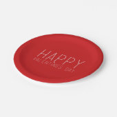 Happy Valentine's Day Pappteller (Schrägansicht)