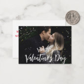 Happy Valentines Day Pärchen Foto stilvoll Mitteilungskarte (Vorderseite/Rückseite Beispiel)