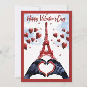 Happy Valentine's Day Paris Feiertagskarte
