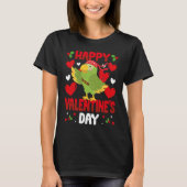 Happy Valentines Day Parrot Heart Love Animal T-Shirt (Vorderseite)