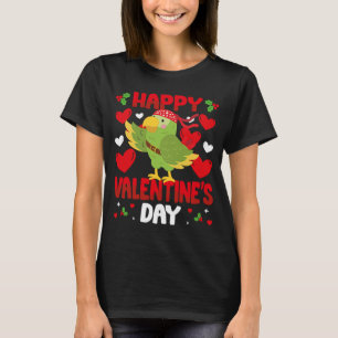 Happy Valentines Day Parrot Herz Liebe Tier T-Shirt