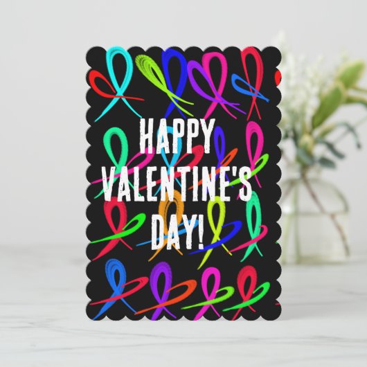 Happy Valentine's Day Party Einladung (Stehend Vorderseite)