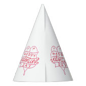 Happy Valentine's Day Party Hat Partyhütchen (Rückseite)