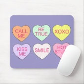 Happy Valentine's Day Pastel Candy Hearts Liebe Mousepad (Mit Mouse)