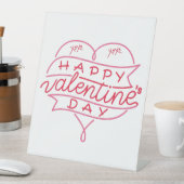 Happy Valentine's Day Pedestal Sign Sockelschild (In Situ)