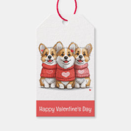 Happy Valentines Day Pembroke Welsh Corgi Hunde Geschenkanhänger