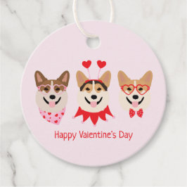 Happy Valentines Day Pembroke Welsh Corgi Hunde Geschenkanhänger