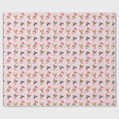 Happy Valentines Day Pembroke Welsh Corgi Hunde Geschenkpapier (Flach)