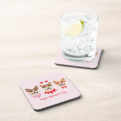 Happy Valentines Day Pembroke Welsh Corgi Hunde Getränkeuntersetzer (Rechte Seite)