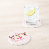 Happy Valentines Day Pembroke Welsh Corgi Hunde Getränkeuntersetzer (Seite)