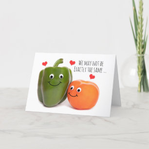 Happy Valentine's Day Pepper und Tomato Couple Feiertagskarte