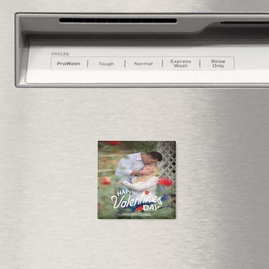 Happy Valentine's Day Personalisiert Magnet (In Situ (Geschirrspüler))