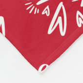 Happy Valentine's Day Personalisiert Name Text Fleecedecke (Ecke)