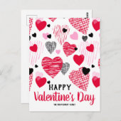 "Happy Valentine's Day" Personalisiert Postkarte (Vorne/Hinten)