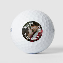 Happy Valentine's Day Personalisiertes Custom Foto Golfball