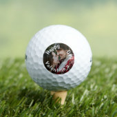 Happy Valentine's Day Personalisiertes Custom Foto Golfball (Insitu T-Shirt)