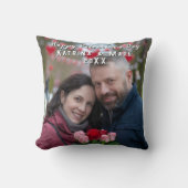 Happy Valentine's Day Personalisiertes Foto & Name Kissen (Vorderseite)