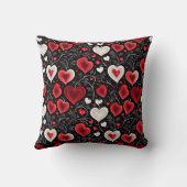 Happy Valentine's Day Personalisiertes Foto & Name Kissen (Rückseite)