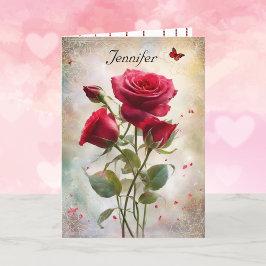 Happy Valentine's Day Personalize Name Feiertagskarte