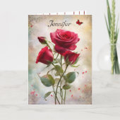 Happy Valentine's Day Personalize Name Feiertagskarte (Vorderseite)