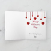 Happy Valentine's Day Personalize Name Feiertagskarte (Innenseite)