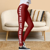 Happy Valentine's Day Pet Lovers Red Personalized Leggings