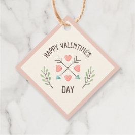 Happy Valentines Day - Pfeile Geschenkanhänger