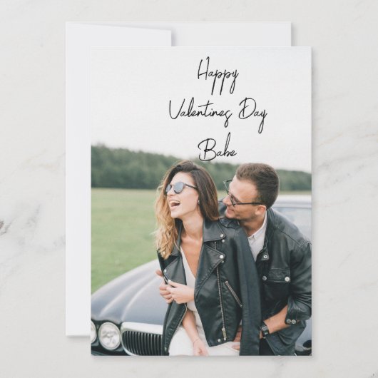 Happy Valentines Day Photo Feiertagskarte (Vorderseite)