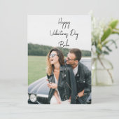 Happy Valentines Day Photo Feiertagskarte (Stehend Vorderseite)