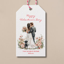happy valentines day photo illustration newlyweds  geschenkanhänger